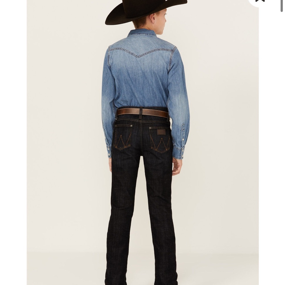 WRANGLER RETRO BOYS' DARK WASH DAX SLIM BOOTCUT JEANS